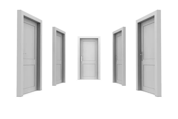 Elija una puerta gris — Foto de Stock