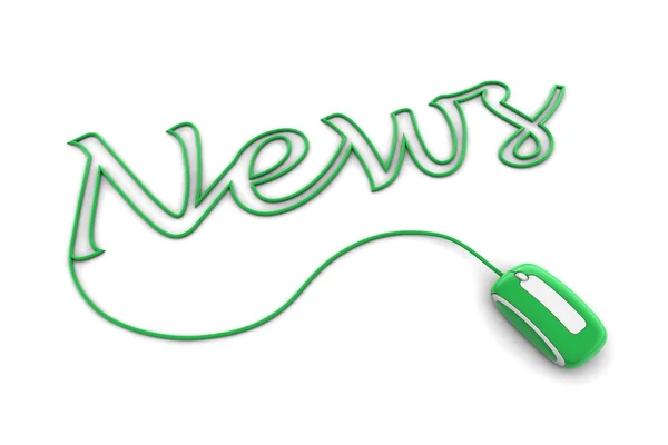 Browse the Shiny Green News Cable Stock Photo