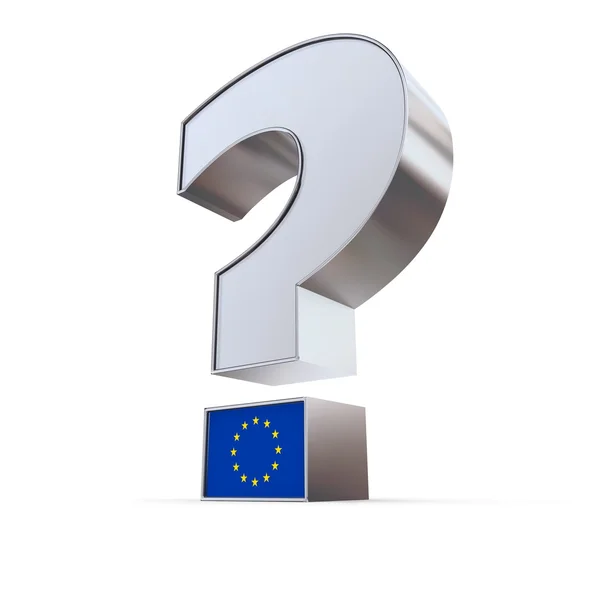 Ερωτηματικό - Ευρωπαϊκή Ένωση — Φωτογραφία Αρχείου
