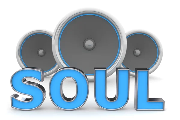 Lautsprecher soul - blau — Stockfoto