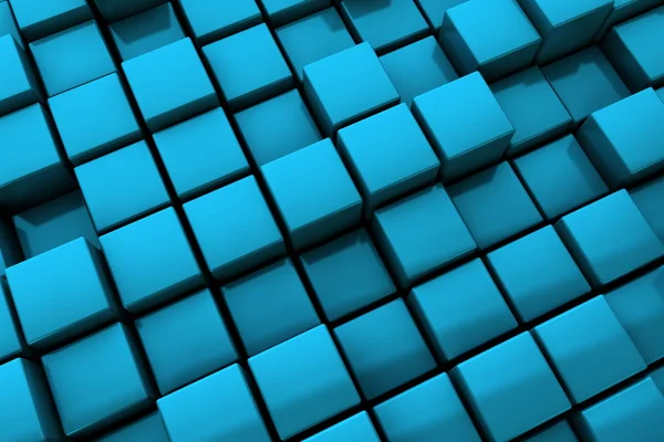 Abstrakt blå kuber bakgrund - närbild Stockbild