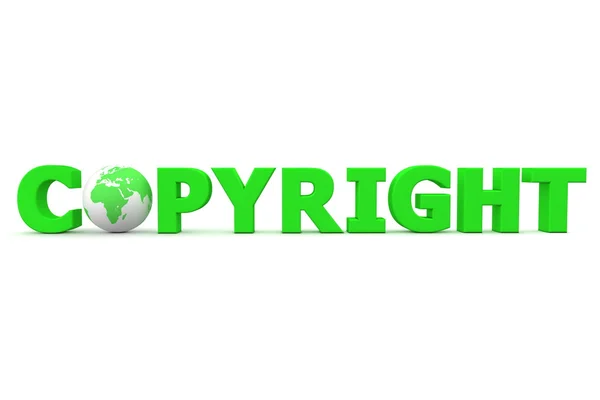 Urheberrechtswelt grün — Stockfoto