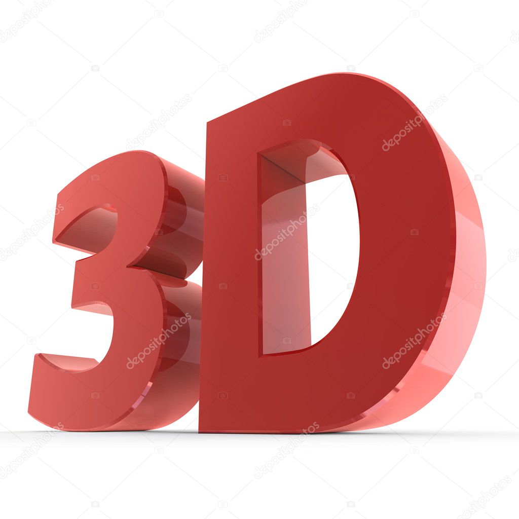 Shiny Word 3D - Glossy Red
