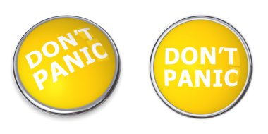 Yellow Don't Panic Button clipart