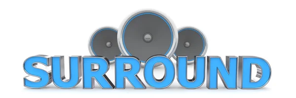 Három hangszóró - Surround, kék — Stock Fotó