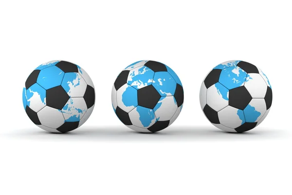 Fotboll/värld runt om i världen — Stockfoto
