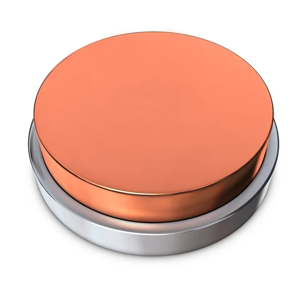 Botón redondo de bronce con anillo metálico — Foto de Stock