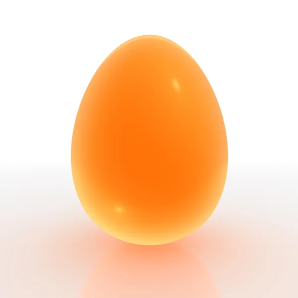 Een doorzichtig oranje ei — Stockfoto