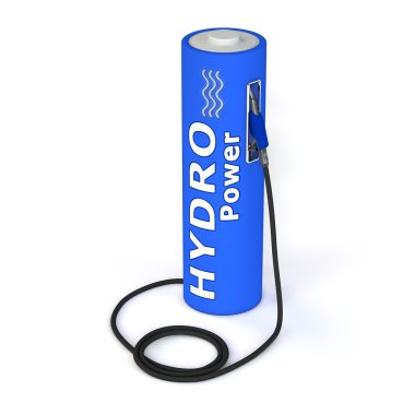 Battery Petrol Station - Hydro Power clipart