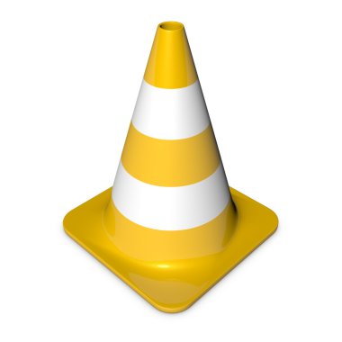 Traffic Cone - Shiny Yellow clipart