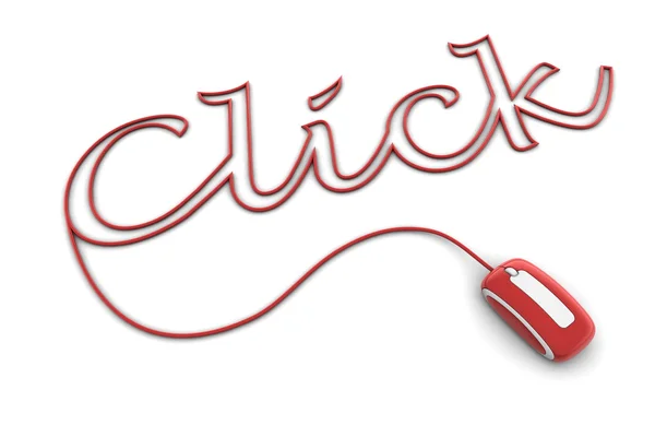 Browse the Glossy Red Click Cable — Stock Photo, Image