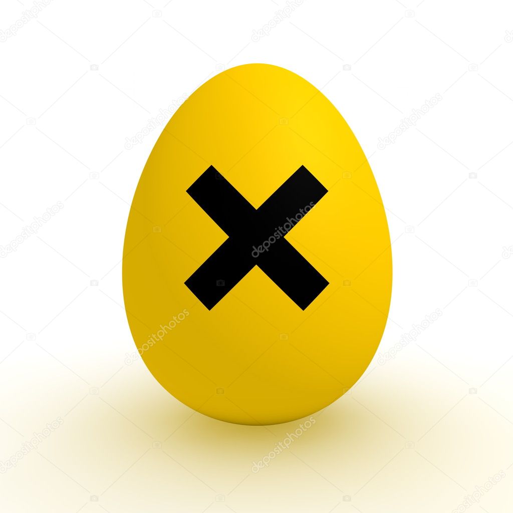 Yellow Egg - Polluted Food - Irritant Sign