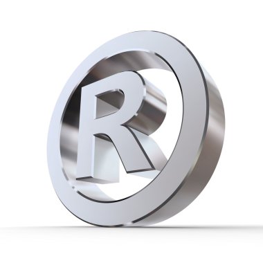 Shiny Registered Trademark Symbol clipart