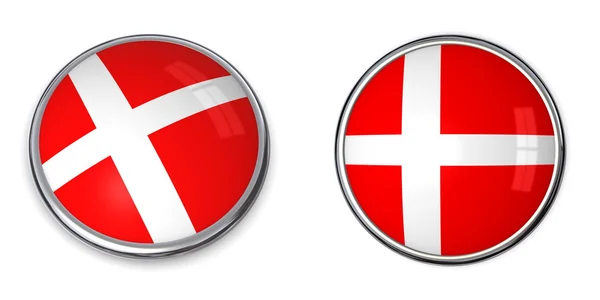 Botón Banner Dinamarca —  Fotos de Stock