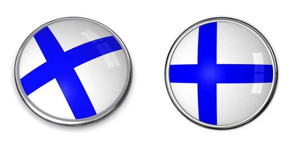 横幅按钮芬兰 — 图库照片