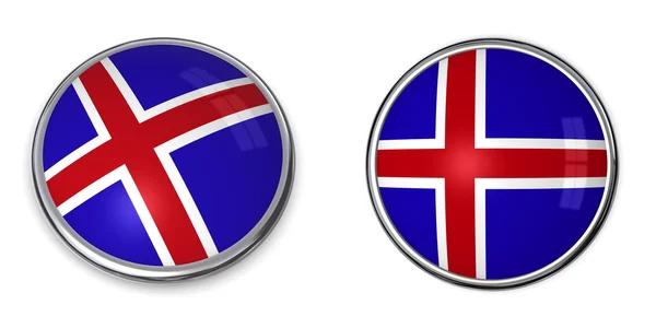 Botón Banner Islandia — Foto de Stock