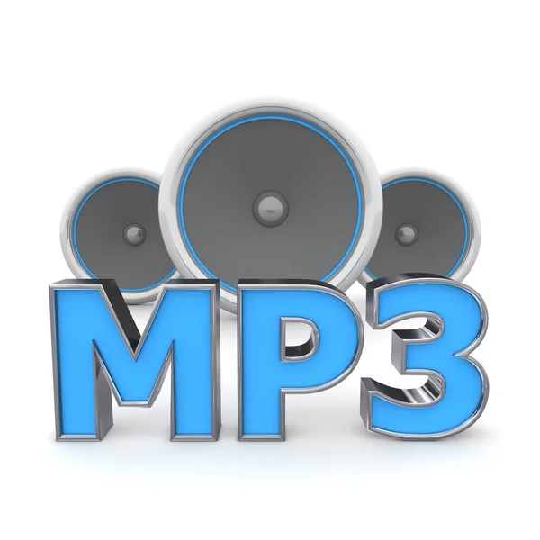 スピーカー mp3 - ブルー — ストック写真
