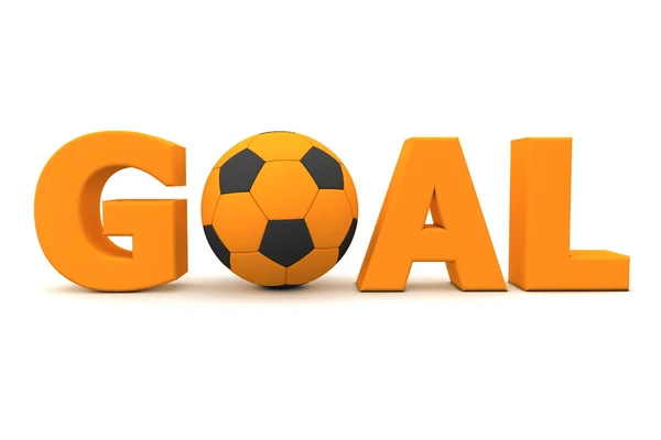 Football Goal Orange — Stock Photo, Image