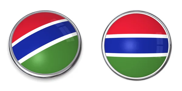 Bayrak düğmesini Gambiya — Stok fotoğraf