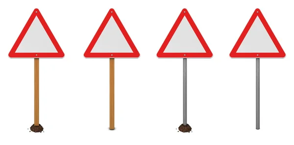 Triangular Warning Sign Variations — Stock Photo, Image