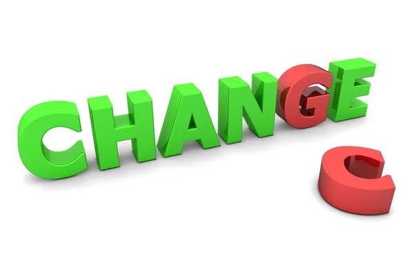Chance to Change - Red and Green — Stock Photo, Image