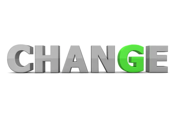 Chance to Change - Grey and Green — Stock Photo, Image