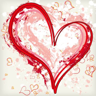 Abstract grunge heart background clipart