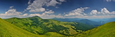 Highest Ukrainian mountains panorama clipart