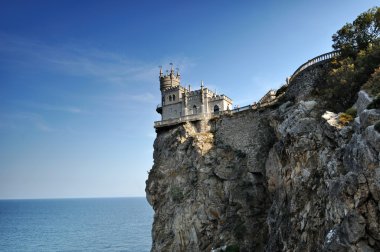 The well-known castle Swallow's Nest near Yalta clipart