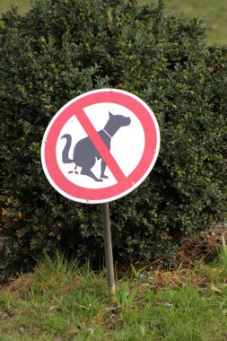 Dog stop sign clipart