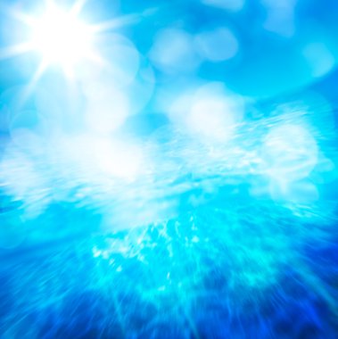 Blue summer sea background clipart