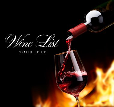 Sanat şarap listesi tasarım