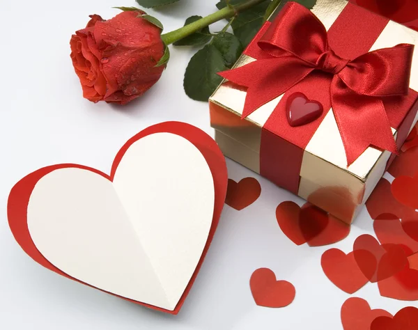 Cartão de saudação de Valentim — Fotografia de Stock