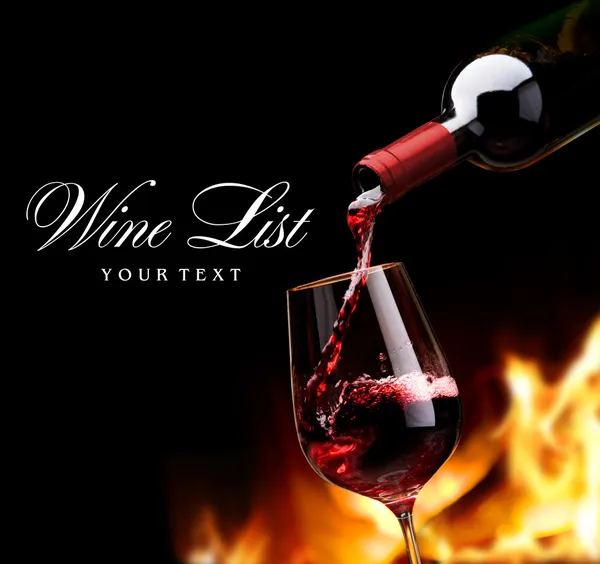 艺术葡萄酒列表设计 — 图库照片
