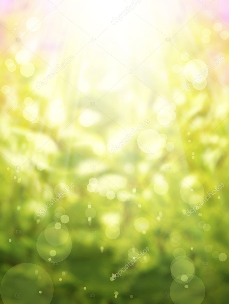 Abstract spring background with the sun