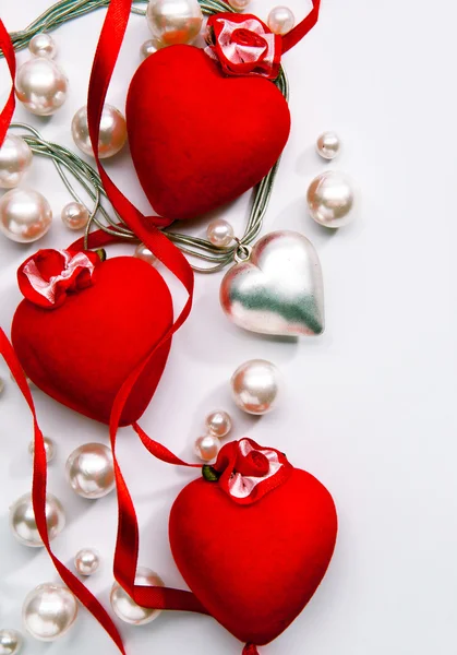 Konstdesign ett gratulationskort med kärlek hjärtat glad Alla hjärtans dag — Stockfoto