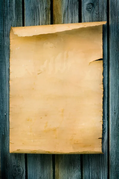 Kunst westerse stijl teken oud scroll papier en hout — Stockfoto