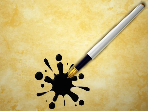 Stock image Pen and splash