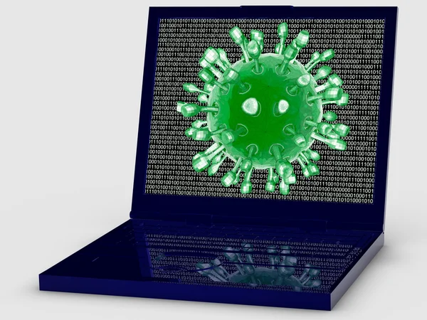Computer virus aanval — Stockfoto