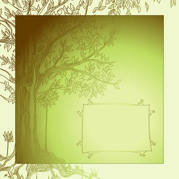 Hintergrund mit Baum — Stockvektor