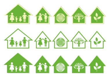 Series Green House Icons clipart