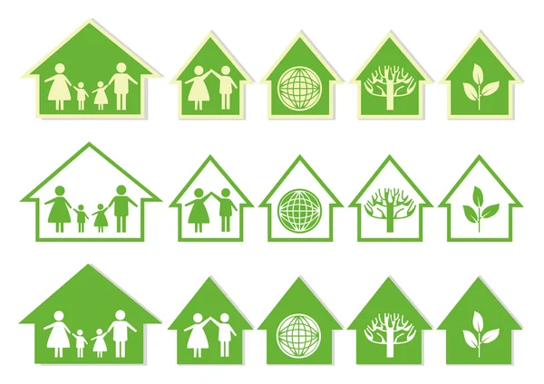 Série Green House icônes — Image vectorielle