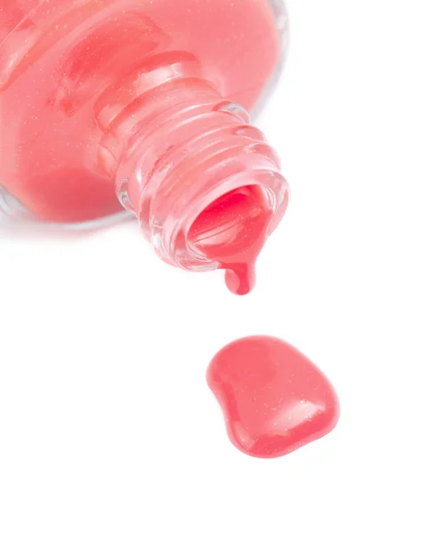 stock image Pretty Coral Pink Nail Polish