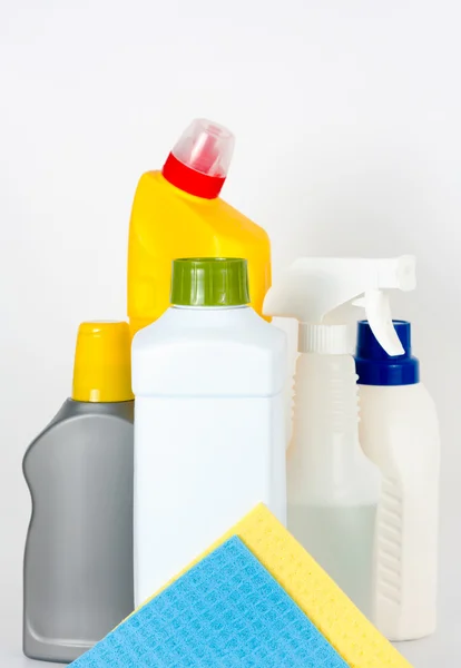 Cleaning Supplies And Cloths — Stock Photo, Image