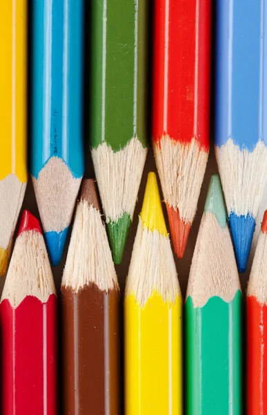 Renkli ahşap boya kalemi — Stok fotoğraf