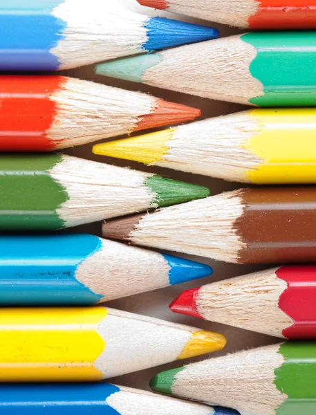 Kleurrijke houten crayonsrecovery, — Stockfoto