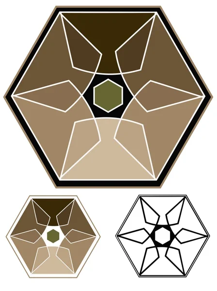 Emblema geométrico — Archivo Imágenes Vectoriales