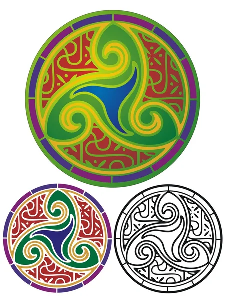 Verziertes keltisches Schild — Stockvektor