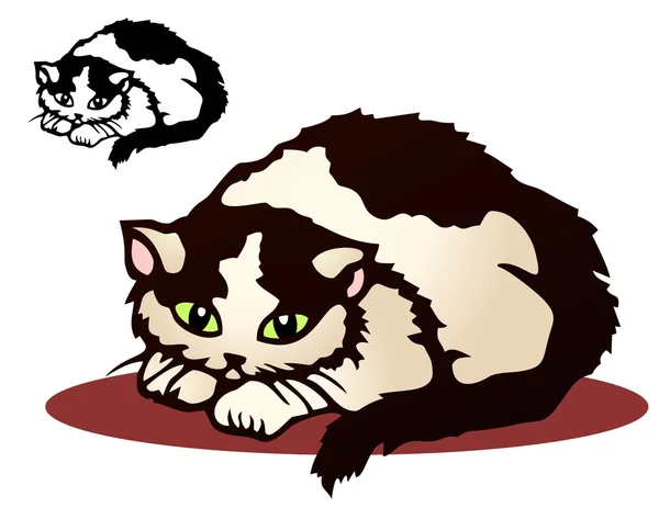 Gato gatito chino — Vector de stock