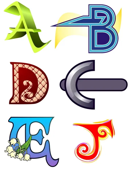 Декоративные заглавные буквы — стоковый вектор
